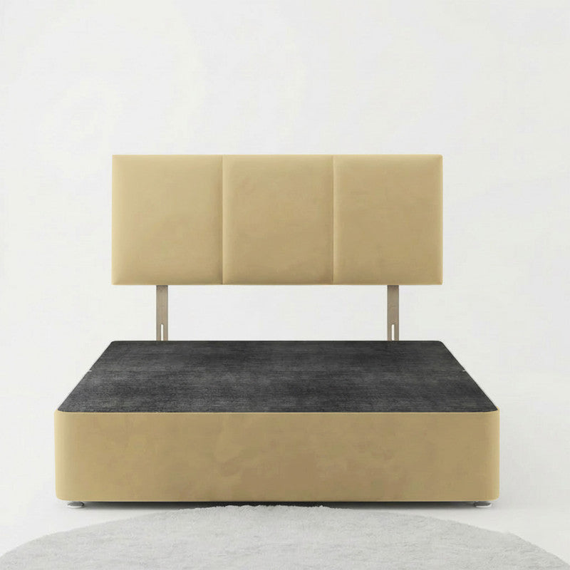 Alton Plush Velvet Divan Bed, Headboard