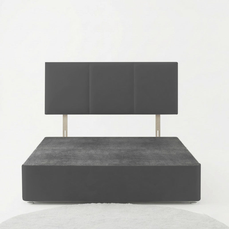 Alton Plush Velvet Divan Bed, Headboard