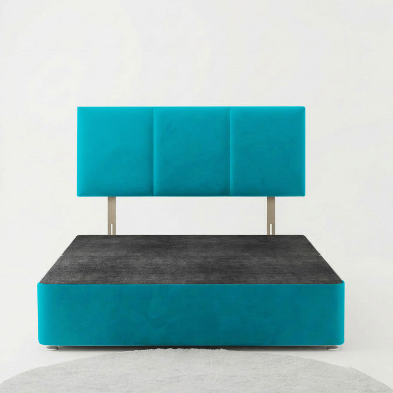 Alton Plush Velvet Divan Bed, Headboard