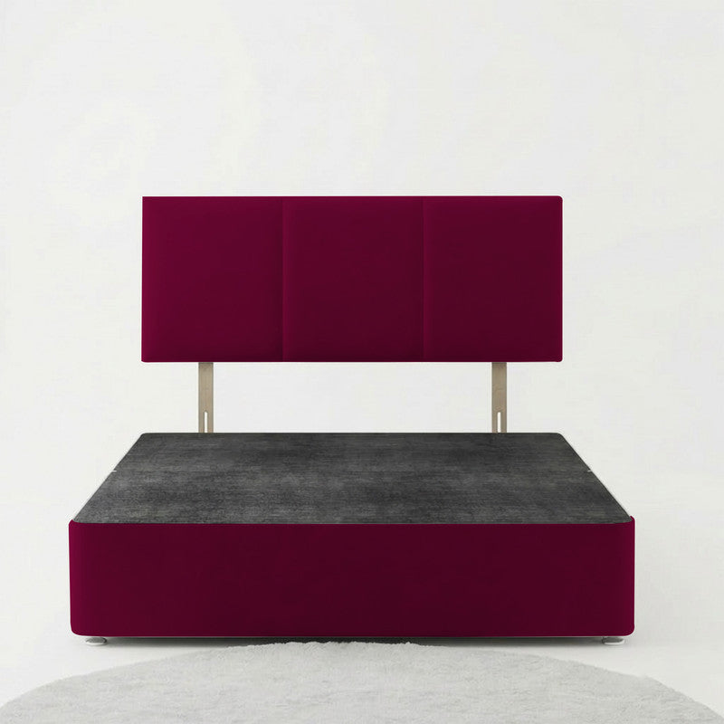 Alton Plush Velvet Divan Bed, Headboard