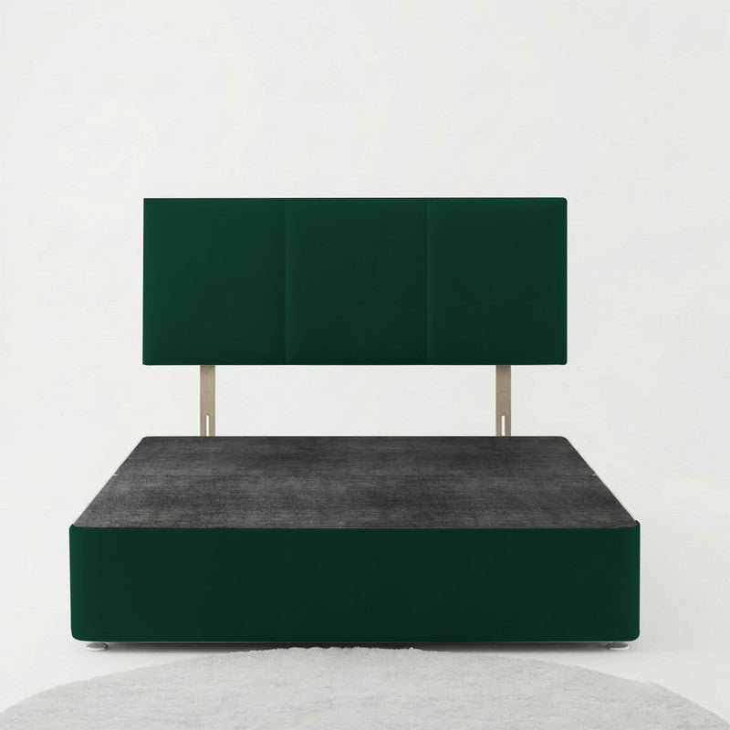 Alton Plush Velvet Divan Bed, Headboard