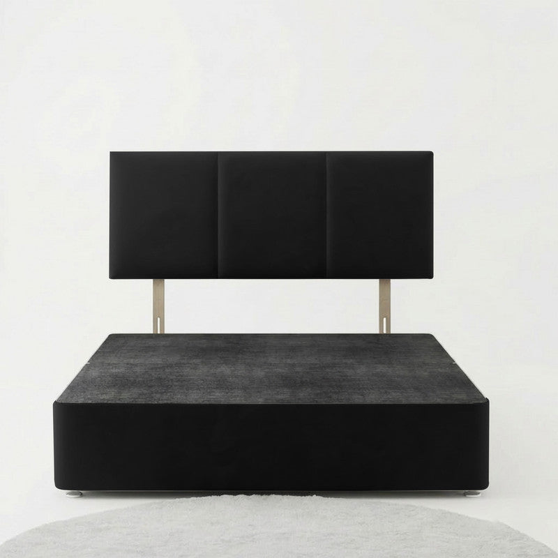 Alton Plush Velvet Divan Bed, Headboard
