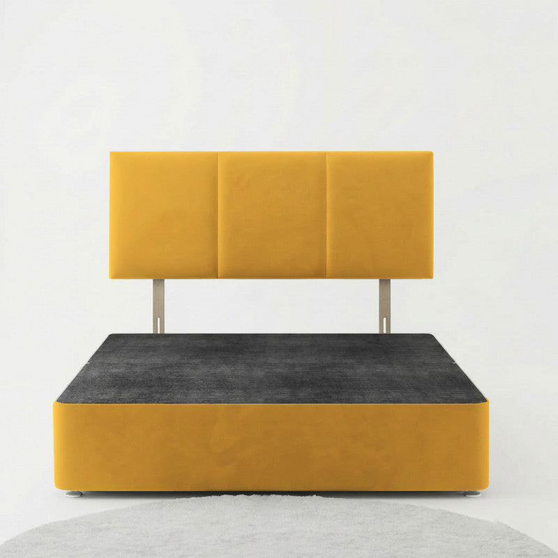 Alton Plush Velvet Divan Bed, Headboard