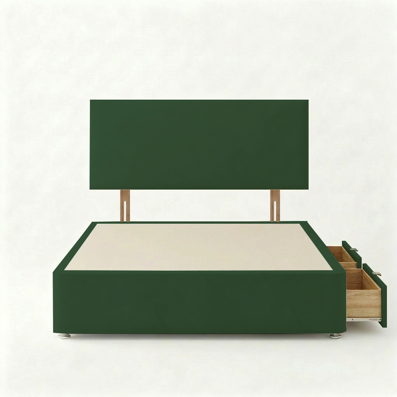 Victoria Plush Velvet Divan Bed, Headboard