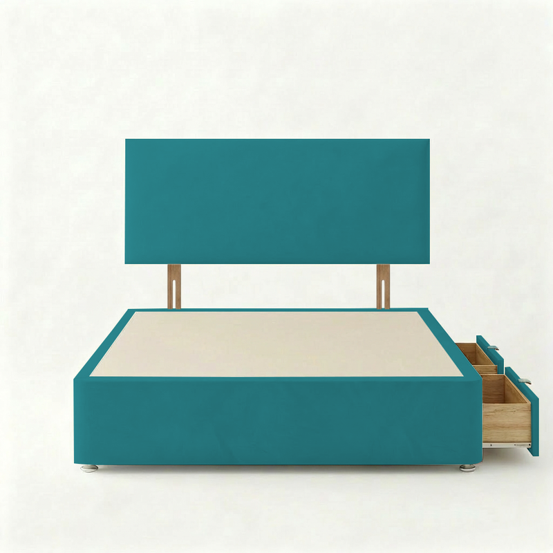Victoria Plush Velvet Divan Bed, Headboard