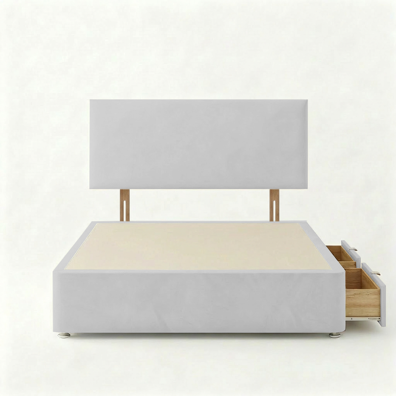 Victoria Plush Velvet Divan Bed, Headboard