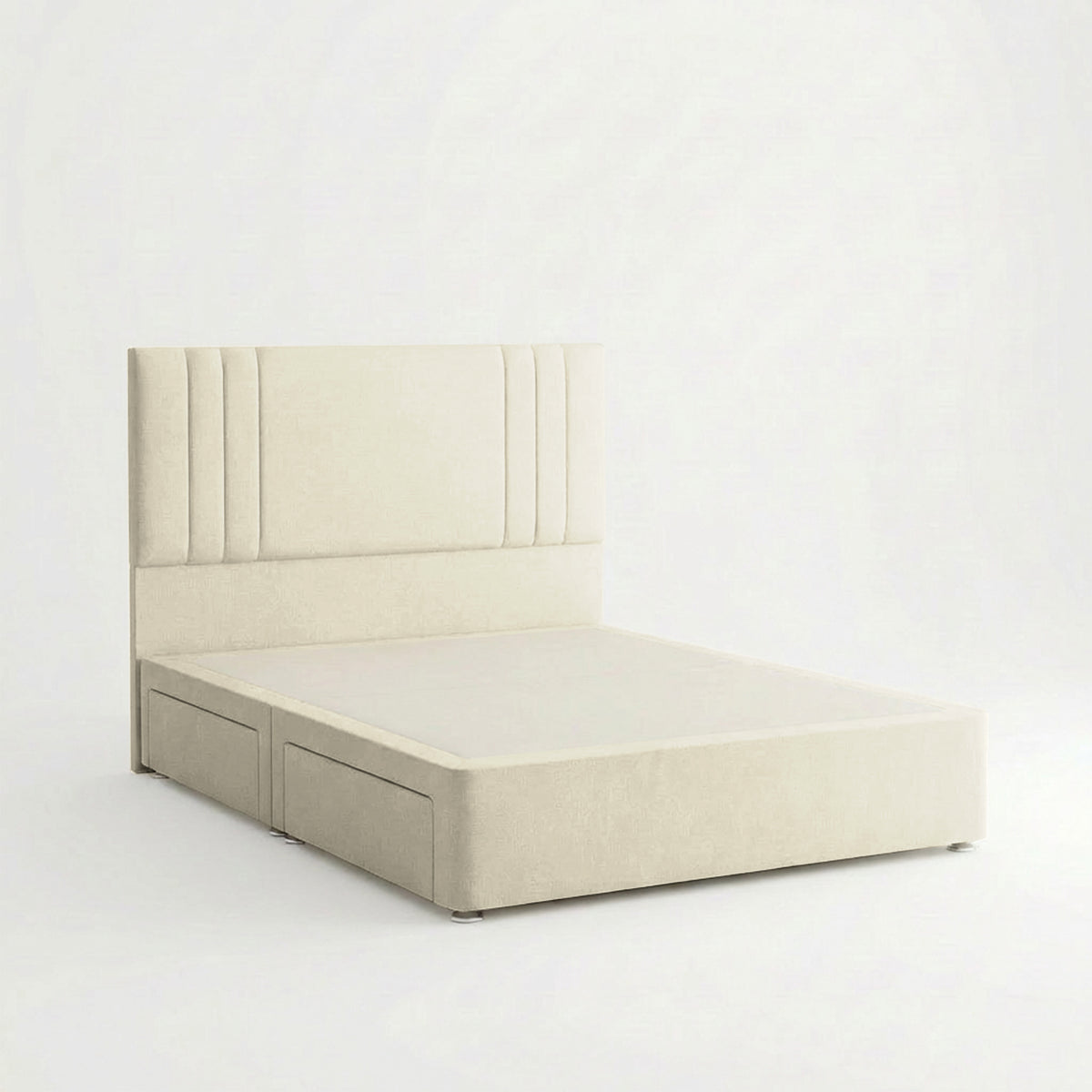 Rio Plush Velvet Divan Bed, 50" Headboard