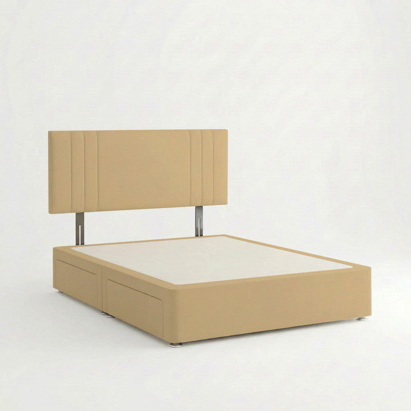 Rio Plush Velvet Divan Bed, Headboard
