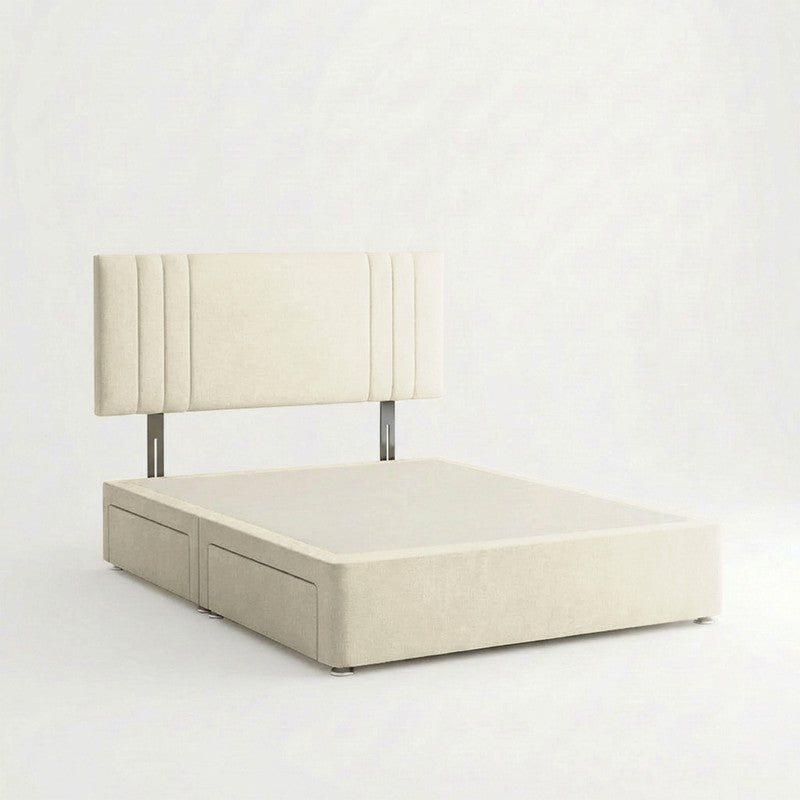 Rio Plush Velvet Divan Bed, Headboard