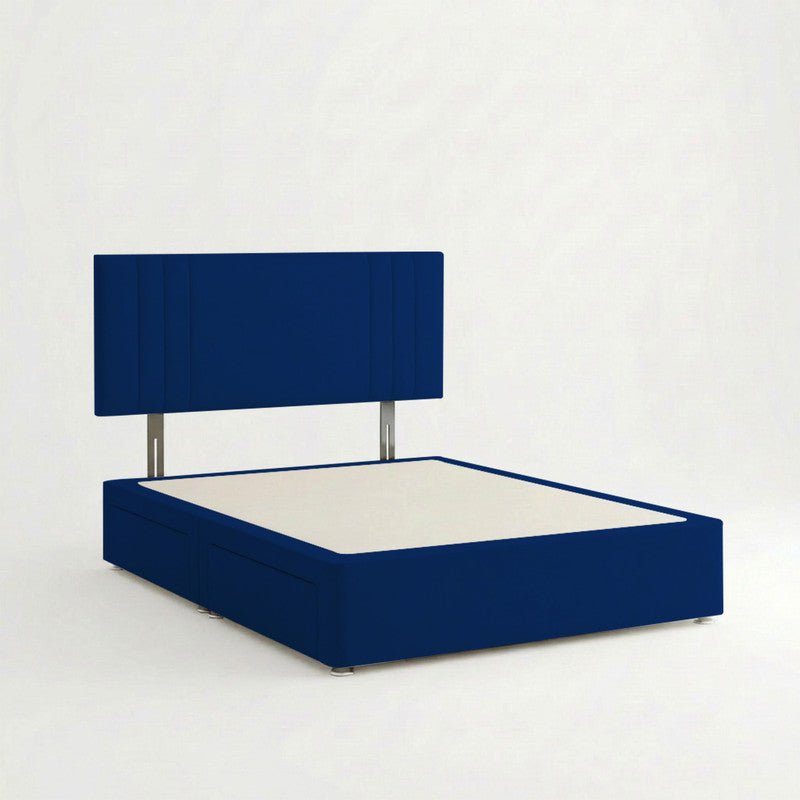 Rio Plush Velvet Divan Bed, Headboard