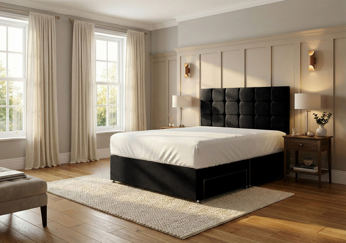 Ashford Plush Velvet Divan Bed, Headboard