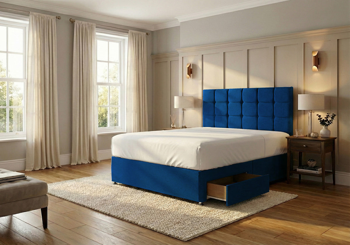 Ashford Plush Velvet Divan Bed, Headboard