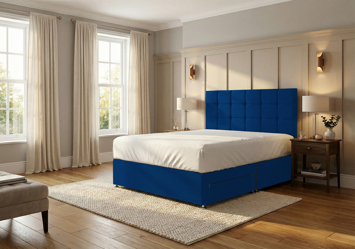 Ashford Plush Velvet Divan Bed, Headboard
