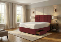 Ashford Plush Velvet Divan Bed, Headboard