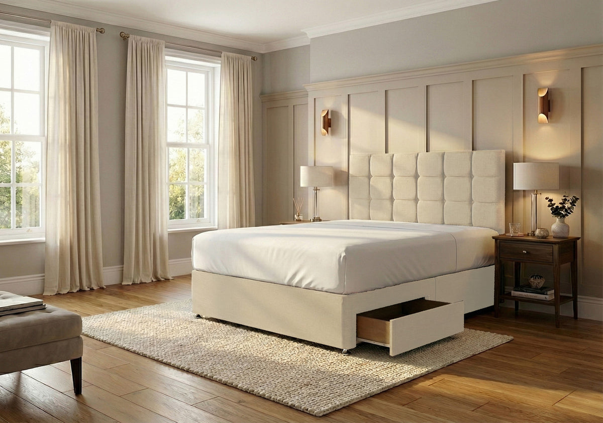 Ashford Plush Velvet Divan Bed, Headboard
