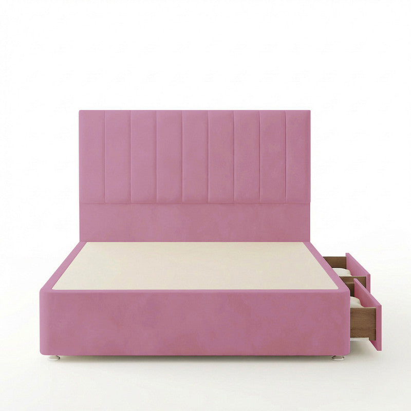 Portland Plush Velvet Divan Bed, 50" Headboard