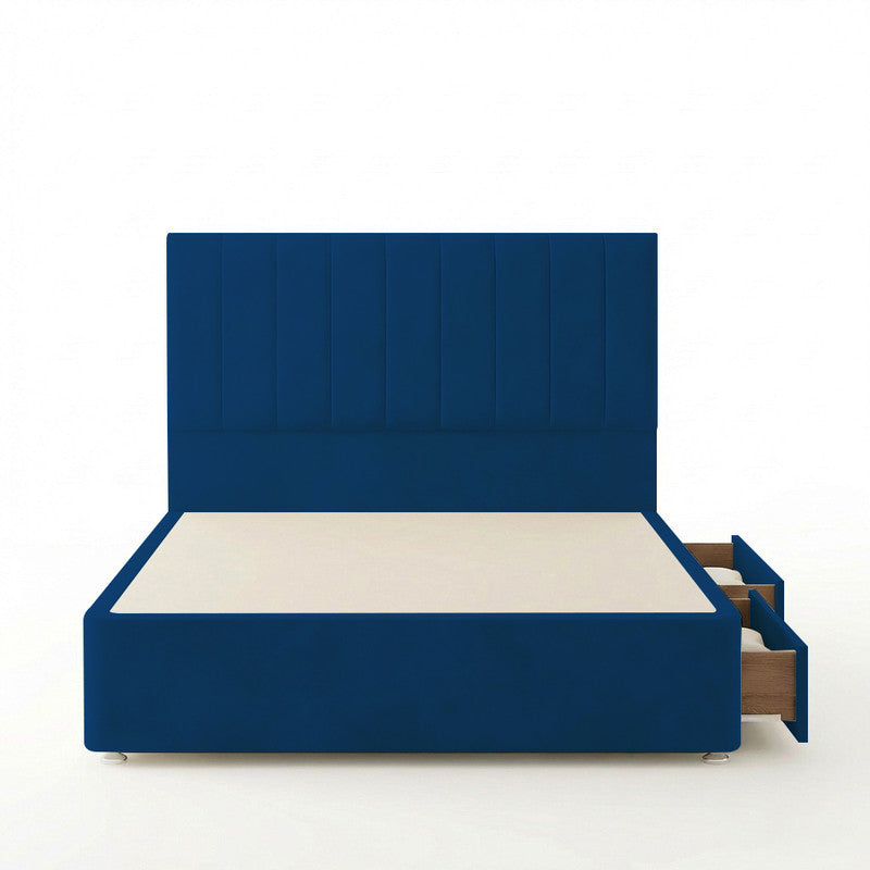 Portland Plush Velvet Divan Bed, 50" Headboard
