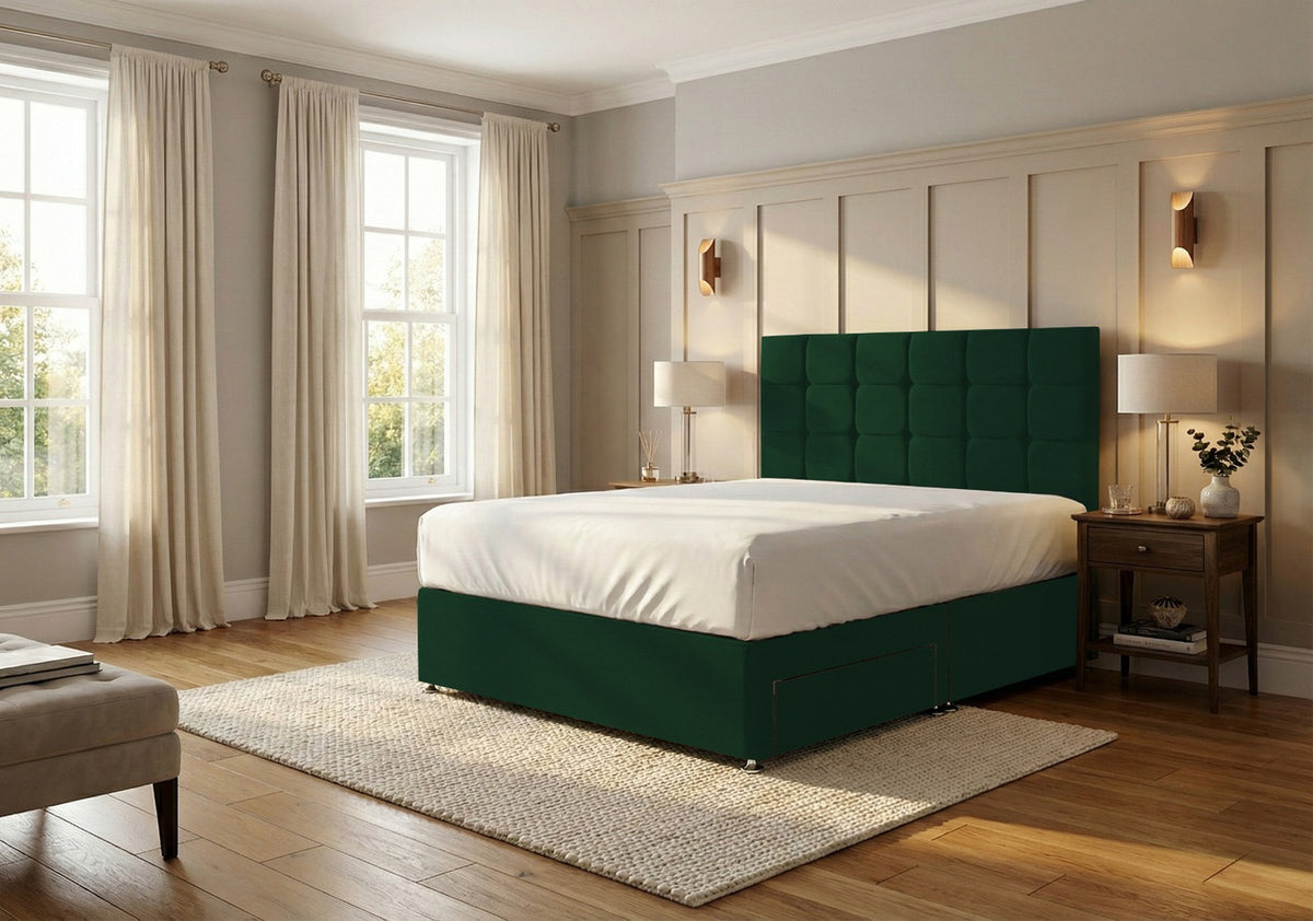 Ashford Plush Velvet Divan Bed, Headboard