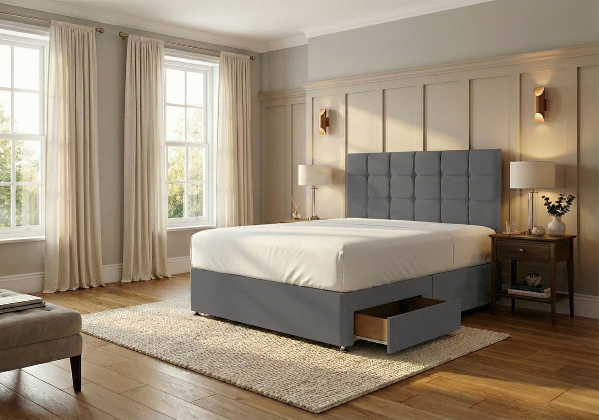Ashford Plush Velvet Divan Bed, Headboard