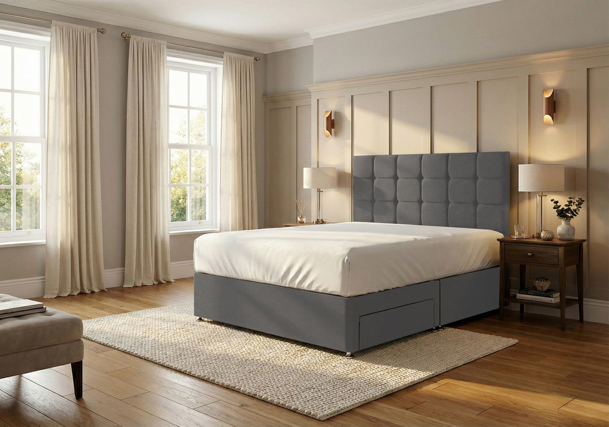 Ashford Plush Velvet Divan Bed, Headboard