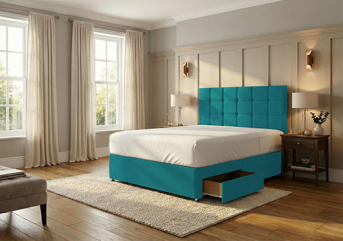 Ashford Plush Velvet Divan Bed, Headboard