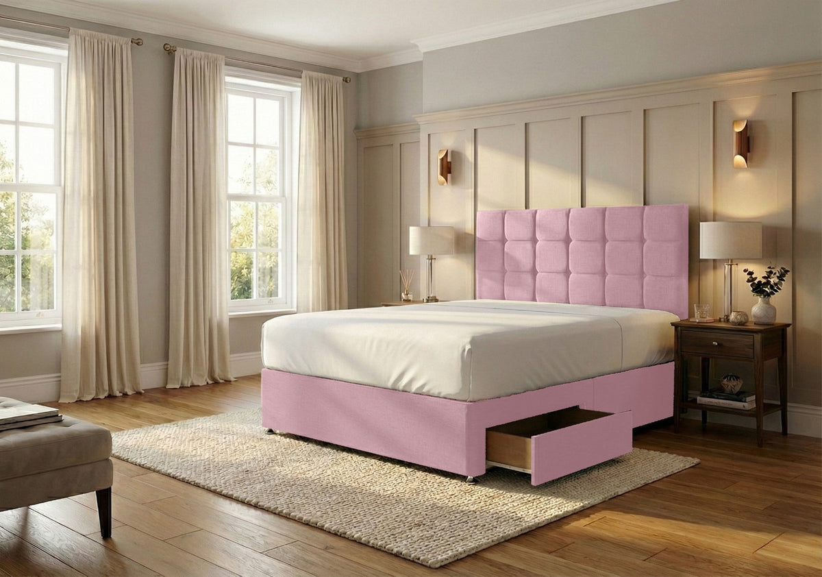 Ashford Plush Velvet Divan Bed, Headboard