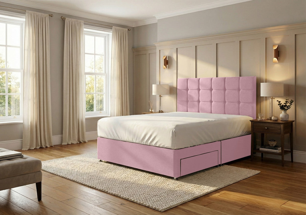 Ashford Plush Velvet Divan Bed, Headboard