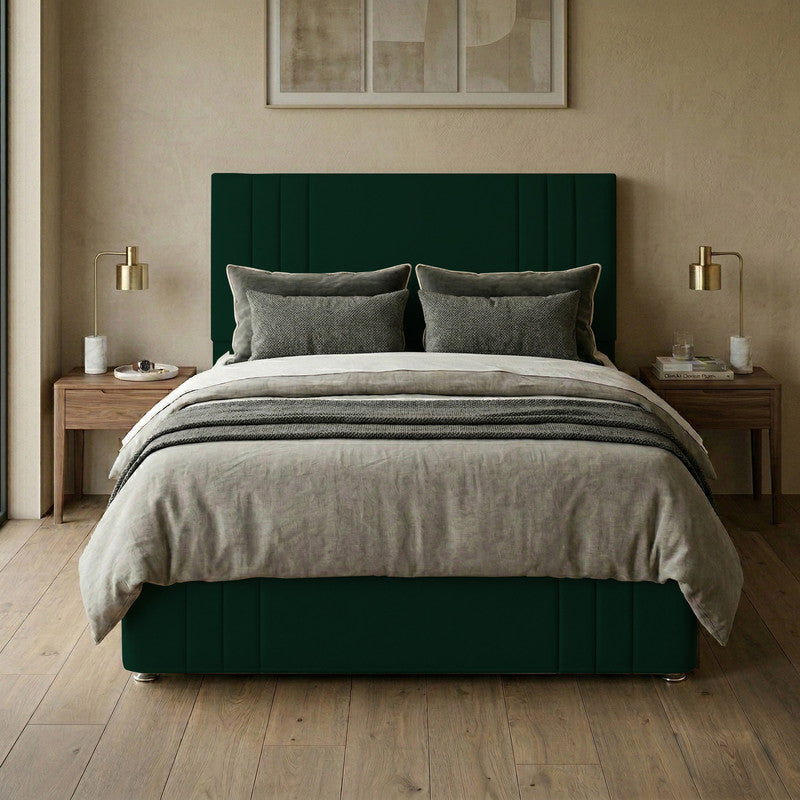 Rio Plush Velvet Divan Bed, 50" Headboard