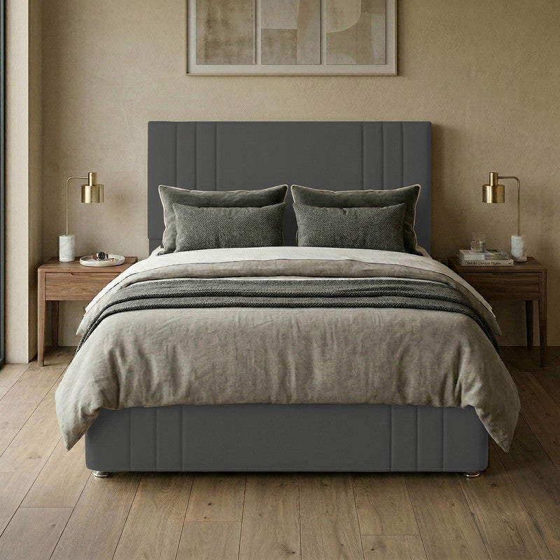 Rio Plush Velvet Divan Bed, 50" Headboard