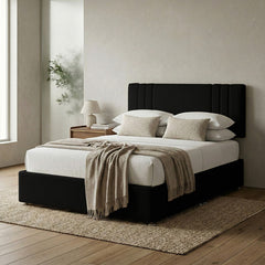 Rio Plush Velvet Divan Bed, Headboard