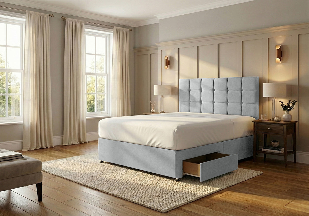 Ashford Plush Velvet Divan Bed, Headboard