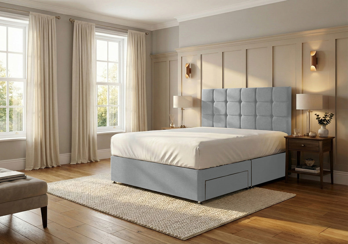 Ashford Plush Velvet Divan Bed, Headboard