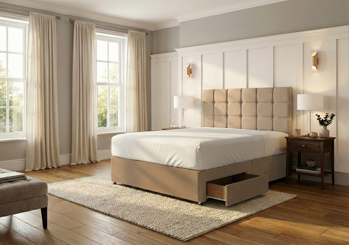 Ashford Plush Velvet Divan Bed, Headboard