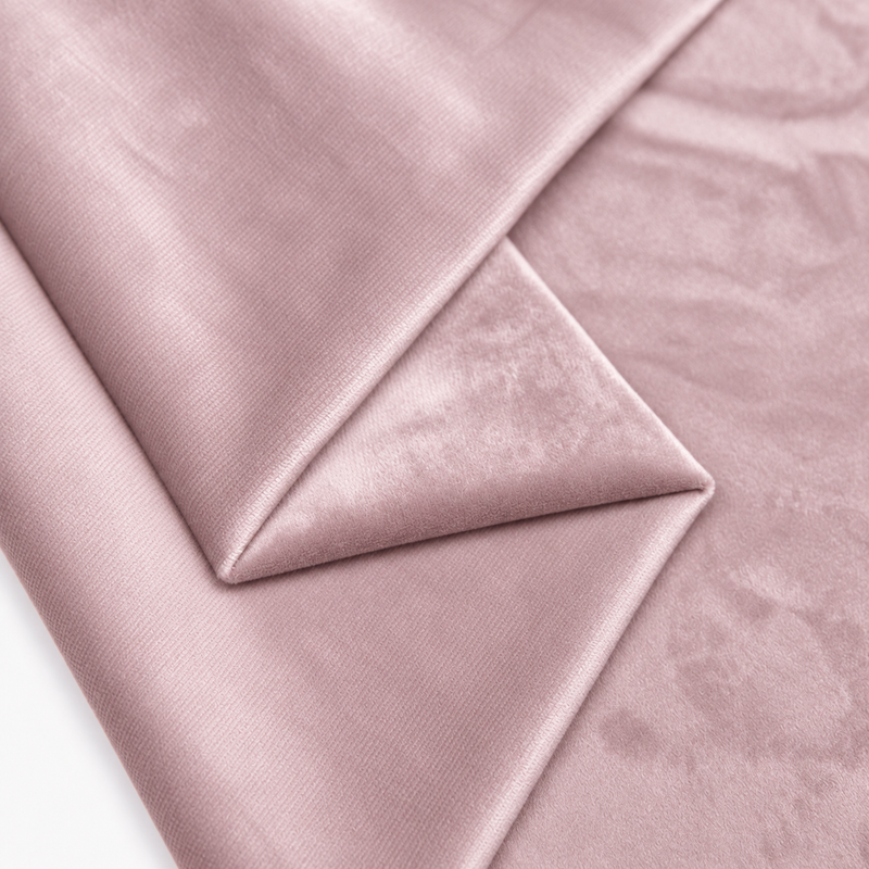 Blush Pink plush velvet fabric close-up
